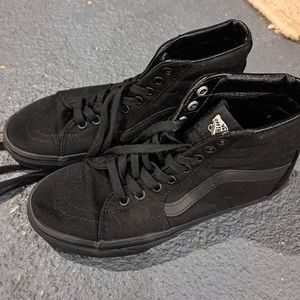 Vans black high top like new